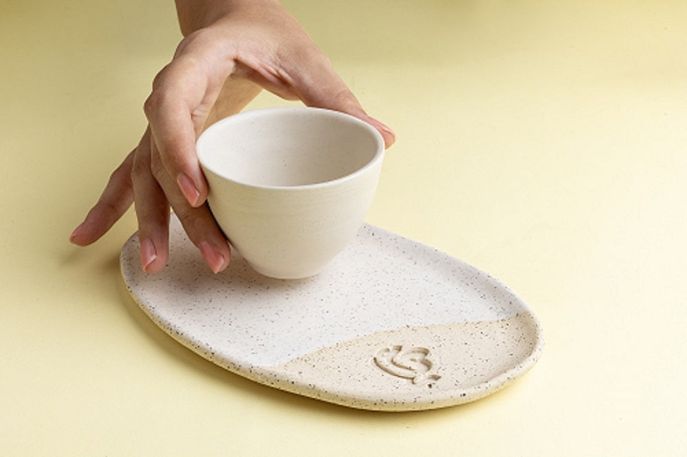 Mitra Moser - Coastal Arabic Coffee Cup (White)